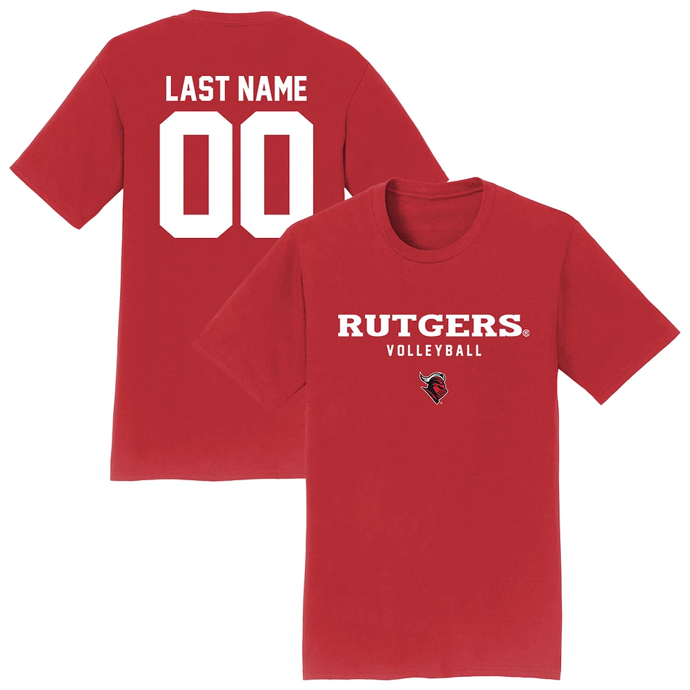 Unisex Scarlet Rutgers Knights Collegiate Women's Volleyball NIL Pick-A-Player T-Shirt
