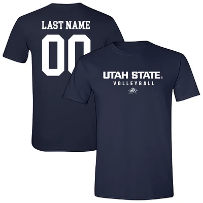 Unisex Navy Utah State Aggies Collegiate Women's Volleyball NIL Pick-A-Player T-Shirt