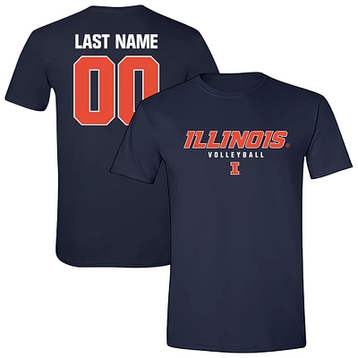 Unisex Navy Illinois Fighting Illini Collegiate Women's Volleyball NIL Pick-A-Player T-Shirt