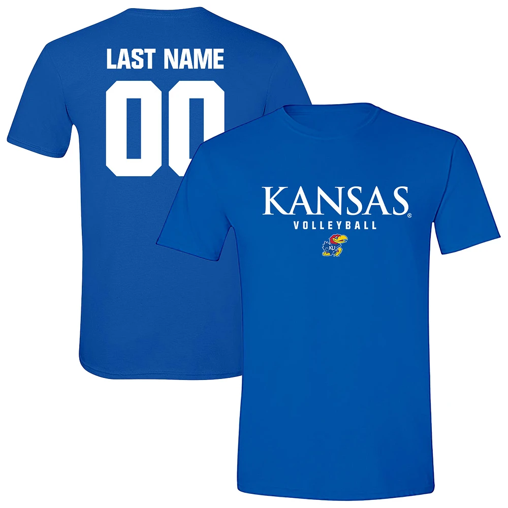 Unisex Royal Kansas Jayhawks Collegiate Women's Volleyball NIL Pick-A-Player T-Shirt