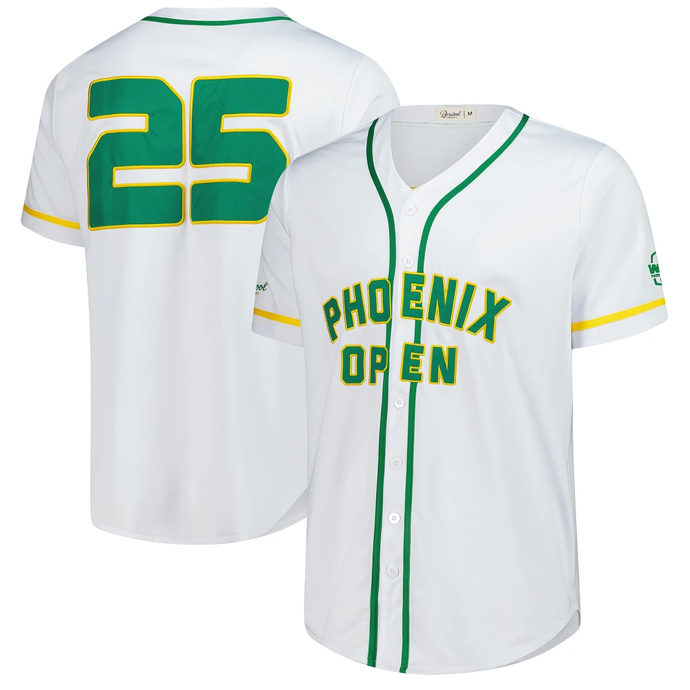 Men's Barstool Golf White WM Phoenix Open Baseball Jersey