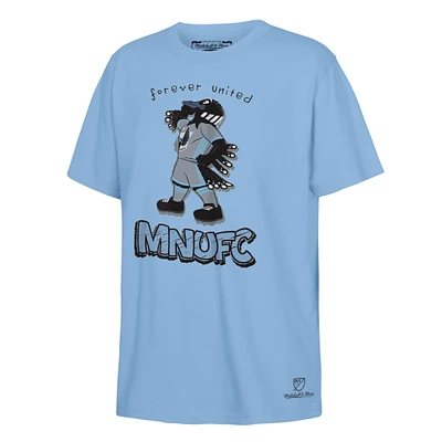 Youth Mitchell & Ness Light Blue Minnesota United FC Mascot T-Shirt