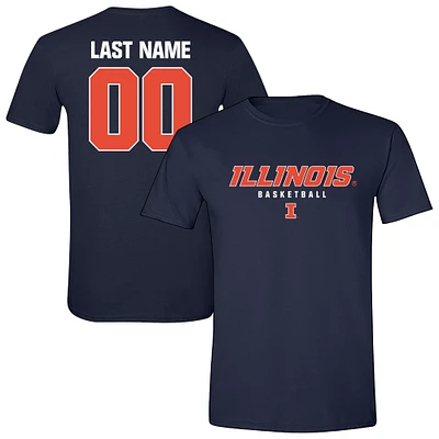Unisex Navy Illinois Fighting Illini Collegiate Men's Basketball NIL Pick-A-Player T-Shirt