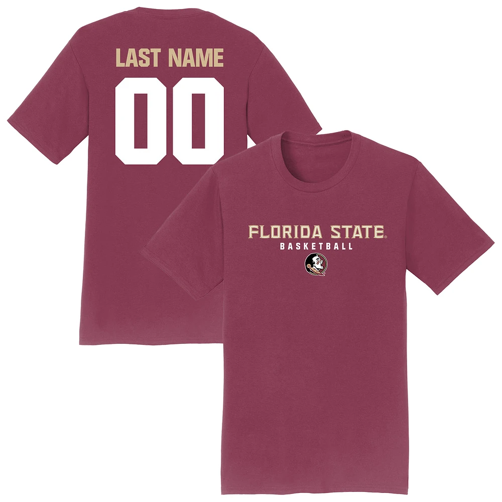 Unisex Garnet Florida State Seminoles Collegiate Men's Basketball NIL Pick-A-Player T-Shirt