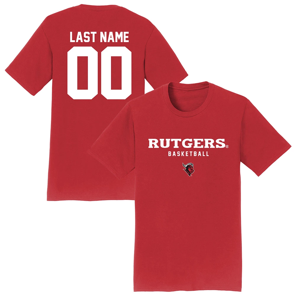 Unisex Scarlet Rutgers Knights Collegiate Men's Basketball NIL Pick-A-Player T-Shirt