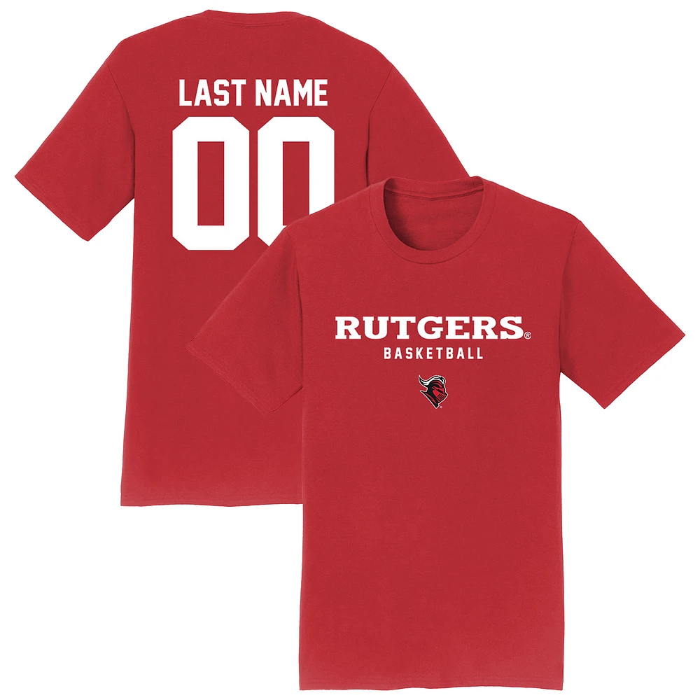 Unisex Red Rutgers Scarlet Knights Collegiate Women's Basketball NIL Pick-A-Player T-Shirt