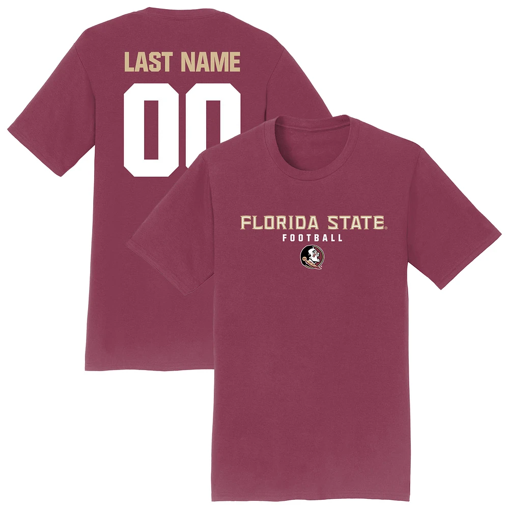 Unisex Garnet Florida State Seminoles Collegiate Football NIL Pick-A-Player T-Shirt