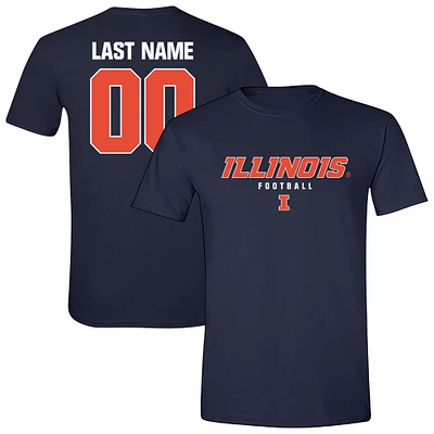 Unisex Navy Illinois Fighting Illini Collegiate Football NIL Pick-A-Player T-Shirt