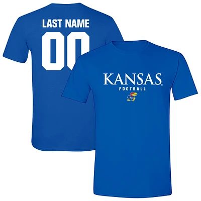 Unisex Royal Kansas Jayhawks Collegiate Football NIL Pick-A-Player T-Shirt