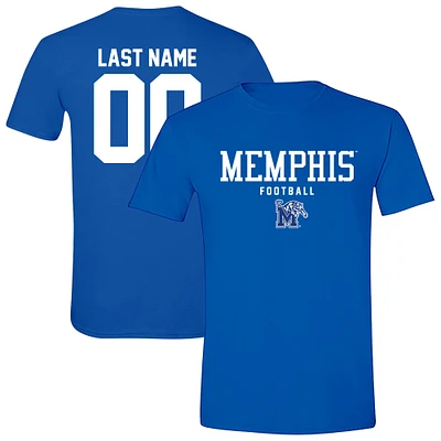 Unisex Royal Memphis Tigers Collegiate Football NIL Pick-A-Player T-Shirt