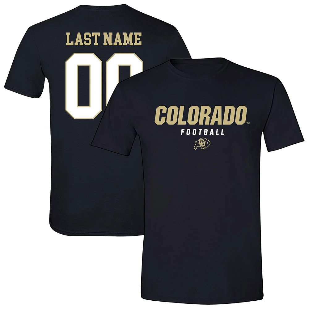 Unisex Black Colorado Buffaloes Collegiate Football NIL Pick-A-Player T-Shirt