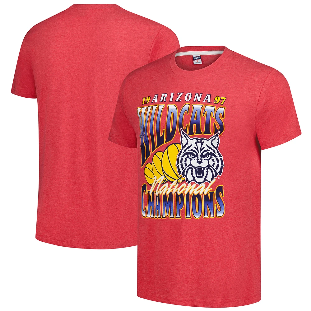 Unisex Charlie Hustle Red Arizona Wildcats 1997 National Champs Tri-Blend T-Shirt
