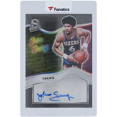 Julius Erving Philadelphia 76ers Autographed 2023-24 Panini Spectra Colorgraphs #CG-JEV #/49 Card