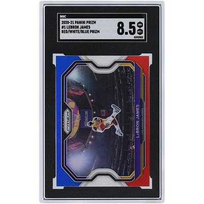 LeBron James Los Angeles Lakers 2020-21 Panini Prizm Red White Blue Prizm #1 SGC Authenticated Card