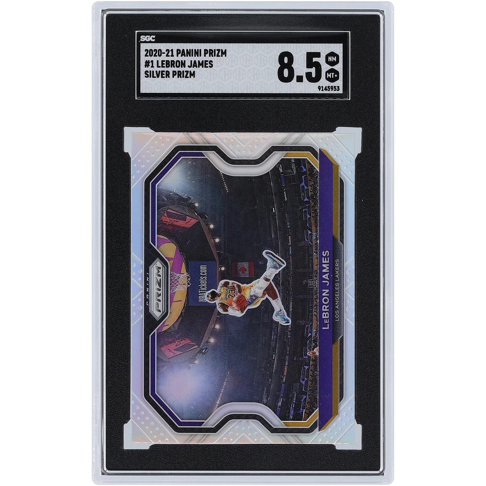 LeBron James Los Angeles Lakers 2020-21 Panini Prizm Silver Prizm #1 SGC Authenticated 8.5 Card