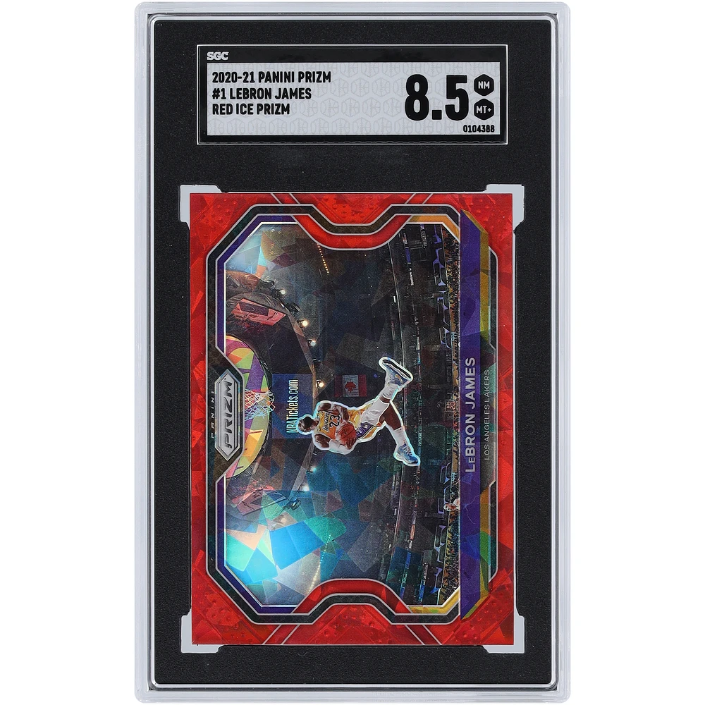 LeBron James Los Angeles Lakers 2020-21 Panini Prizm Red Ice Prizm #1 SGC Authenticated Card