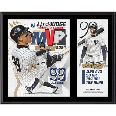 Aaron Judge New York Yankees 12" x 15" 2024 American League MVP Award Sublimated Plaque