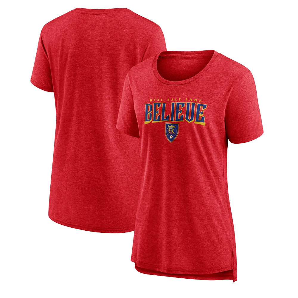 Women's Red Real Salt Lake Hometown Tri-Blend T-Shirt