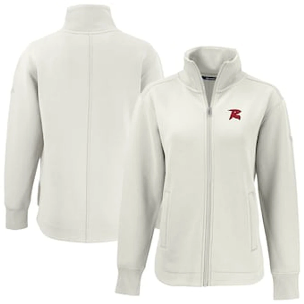 Women's Cutter & Buck White Richmond Flying Squirrels Roam Eco Recycled Full-Zip Jacket
