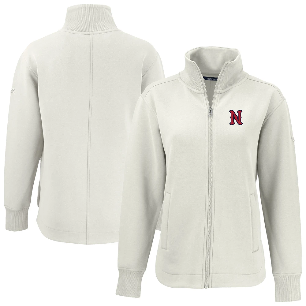 Women's Cutter & Buck White Nashville Sounds Roam Eco Recycled Full-Zip Jacket