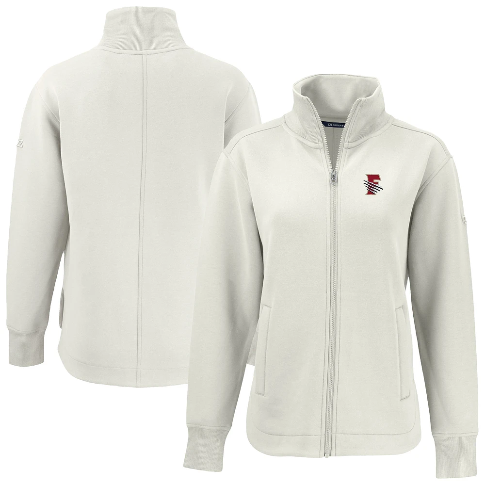 Women's Cutter & Buck White Fresno Grizzlies Roam Eco Recycled Full-Zip Jacket