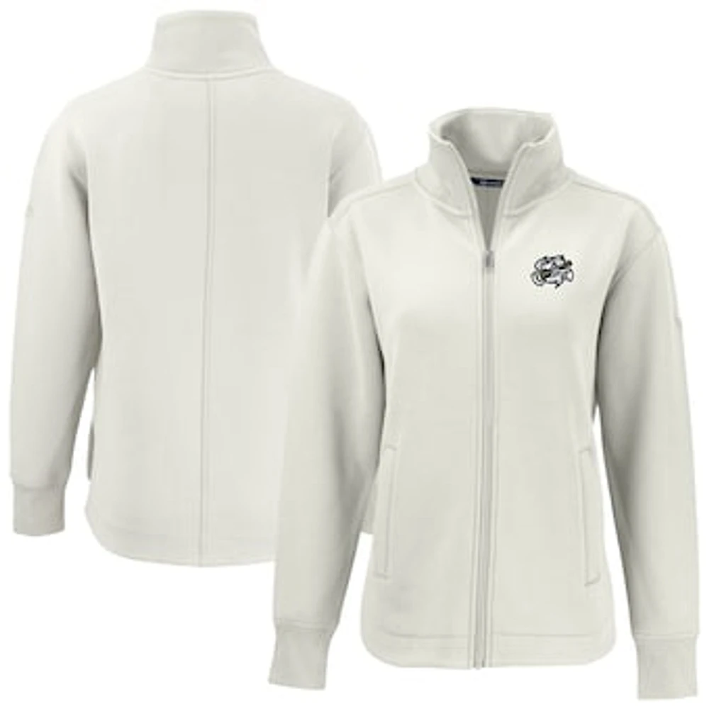 Women's Cutter & Buck White Omaha Storm Chasers Roam Eco Recycled Full-Zip Jacket