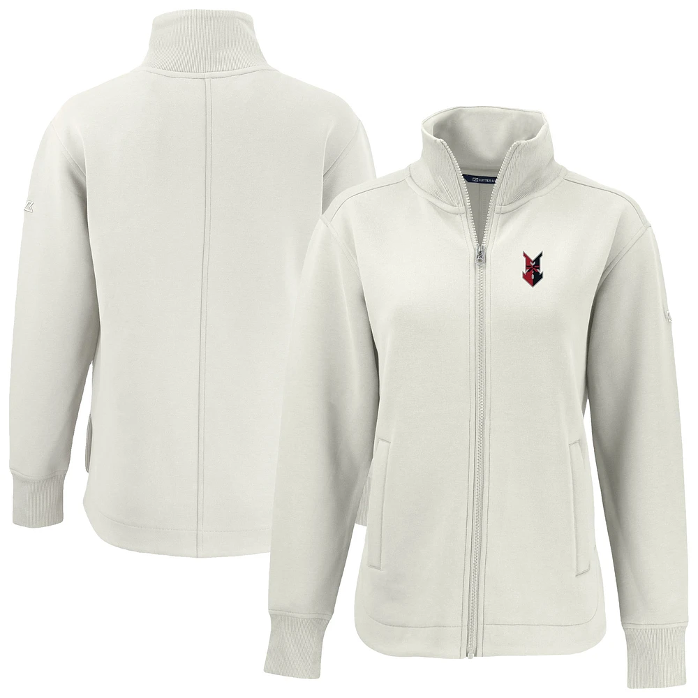 Women's Cutter & Buck White Indianapolis Indians Roam Eco Recycled Full-Zip Jacket