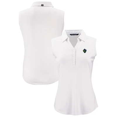 Women's Cutter & Buck White Hillsboro Hops Forge Eco Stretch Recycled Sleeveless Polo