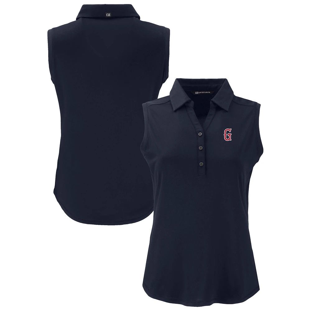Women's Cutter & Buck Navy Greenville Drive Forge Eco Stretch Recycled Sleeveless Polo
