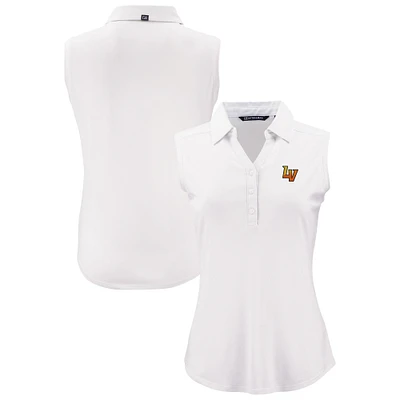 Women's Cutter & Buck White Las Vegas Aviators Forge Eco Stretch Recycled Sleeveless Polo
