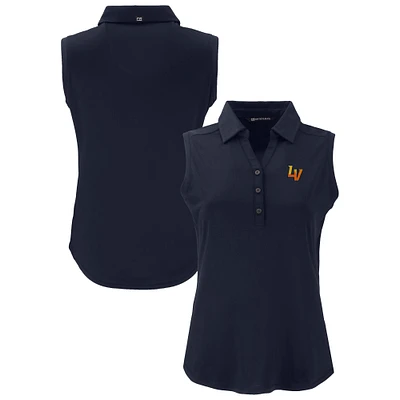 Women's Cutter & Buck Navy Las Vegas Aviators Forge Eco Stretch Recycled Sleeveless Polo