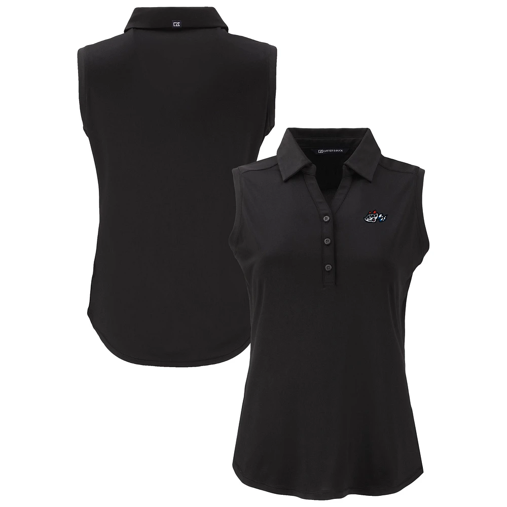 Women's Cutter & Buck Black Rocket City Trash Pandas Forge Eco Stretch Recycled Sleeveless Polo
