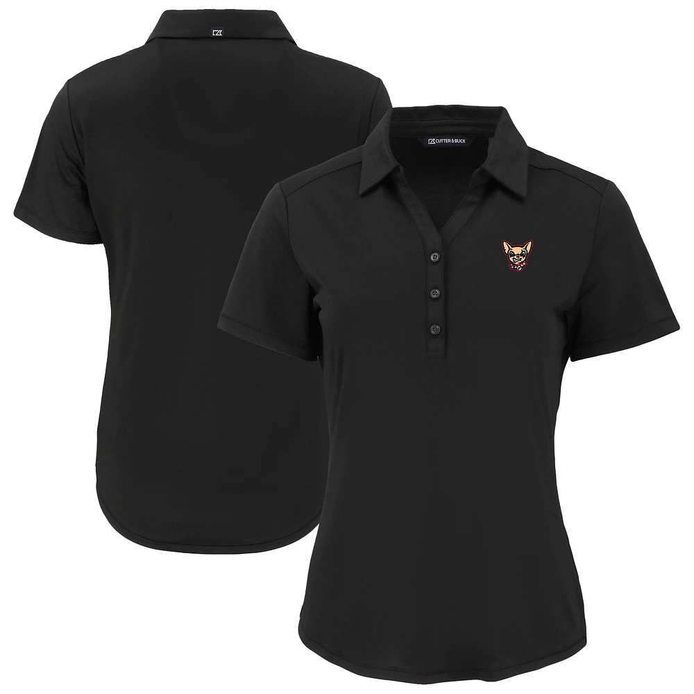 Women's Cutter & Buck Black El Paso Chihuahuas Forge Eco Stretch Recycled Polo