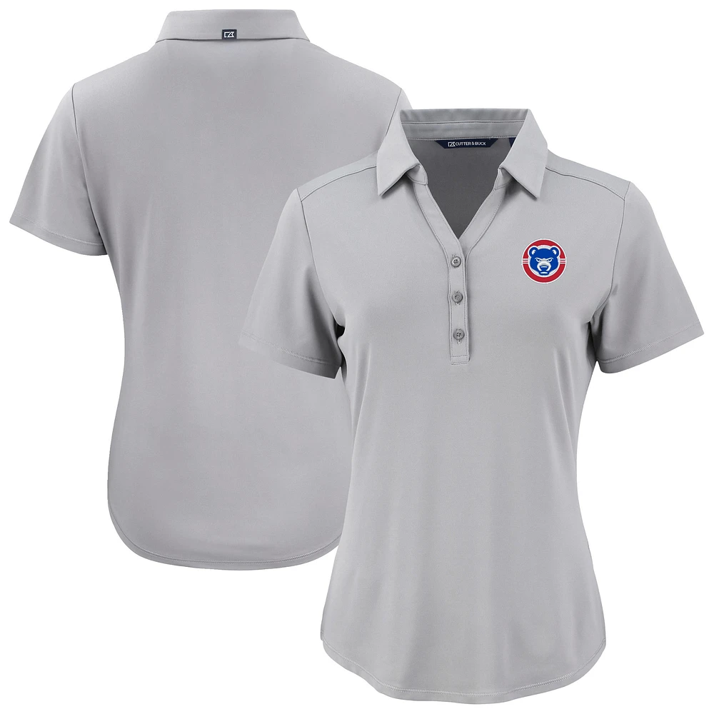 Women's Cutter & Buck Gray South Bend Cubs Forge Eco Stretch Recycled Polo