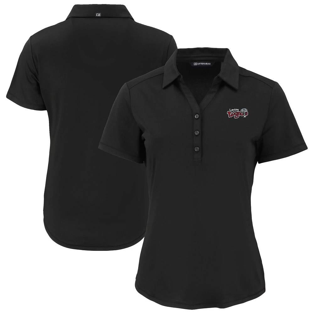 Women's Cutter & Buck Black Lansing Lugnuts Forge Eco Stretch Recycled Polo