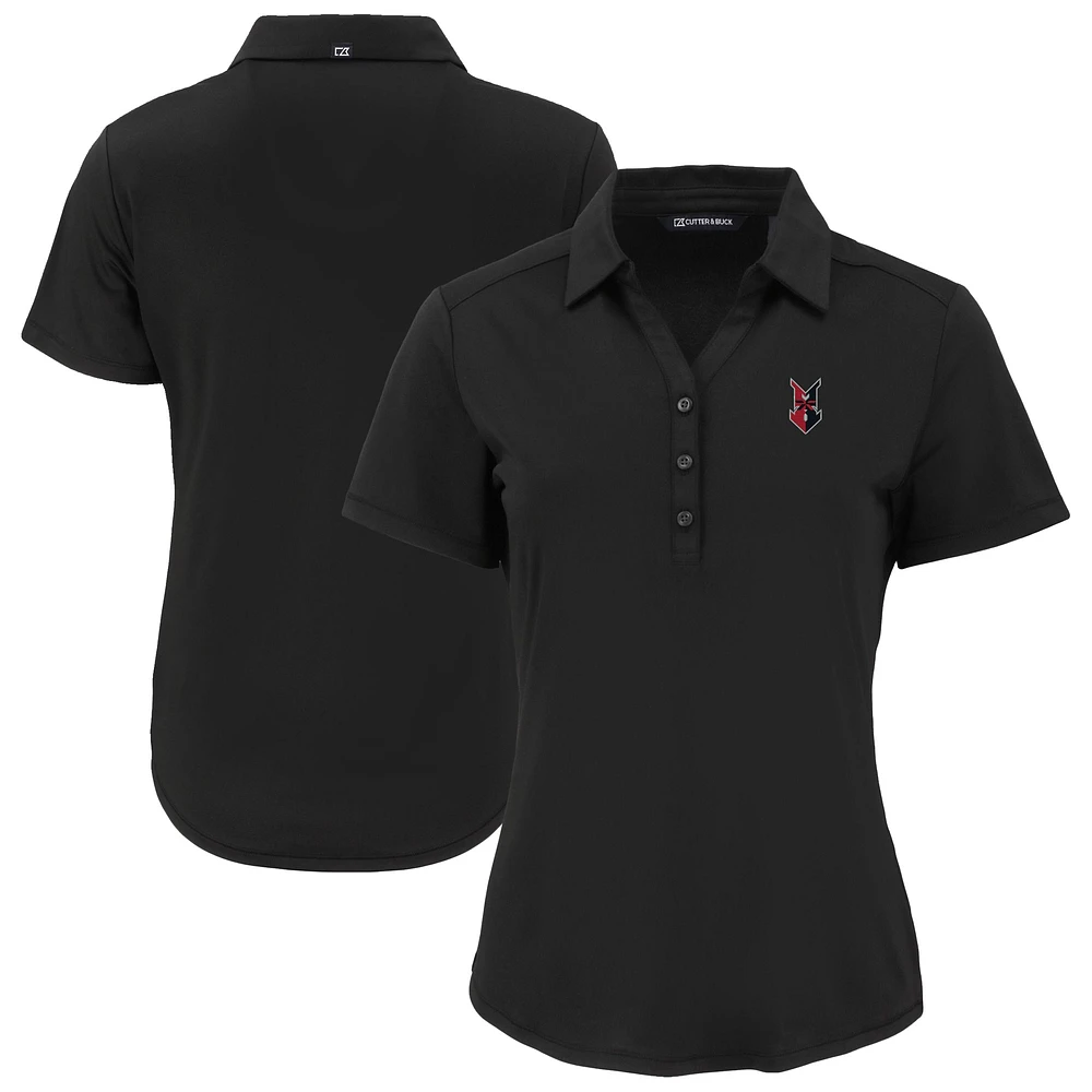 Women's Cutter & Buck Black Indianapolis Indians Forge Eco Stretch Recycled Polo