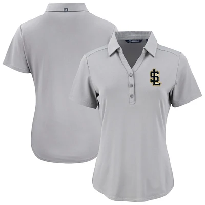 Women's Cutter & Buck Gray Salt Lake Bees Forge Eco Stretch Recycled Polo