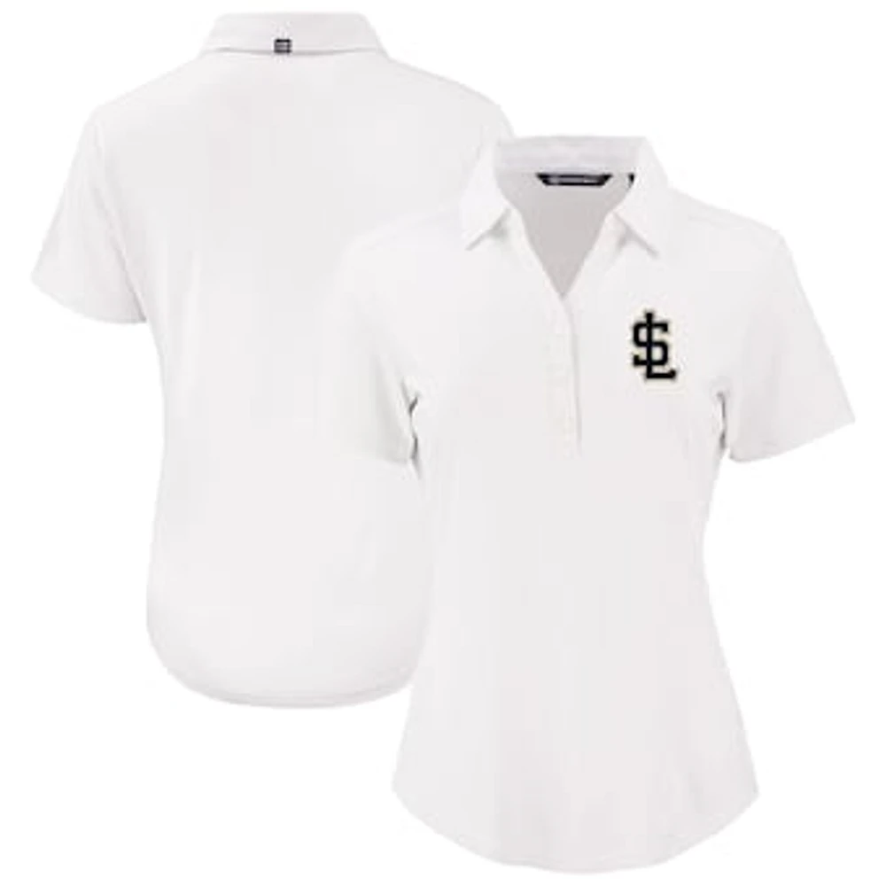Women's Cutter & Buck White Salt Lake Bees Forge Eco Stretch Recycled Polo