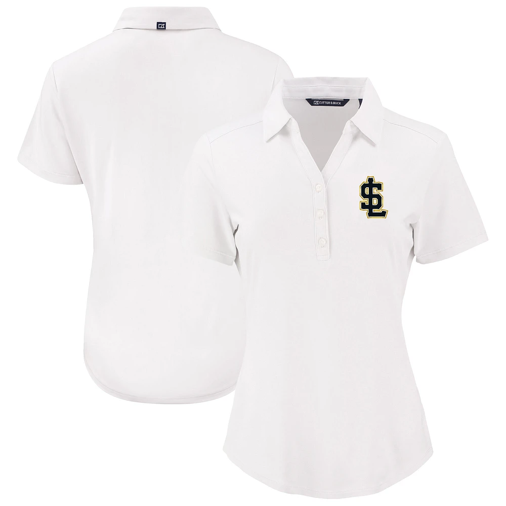 Women's Cutter & Buck White Salt Lake Bees Forge Eco Stretch Recycled Polo