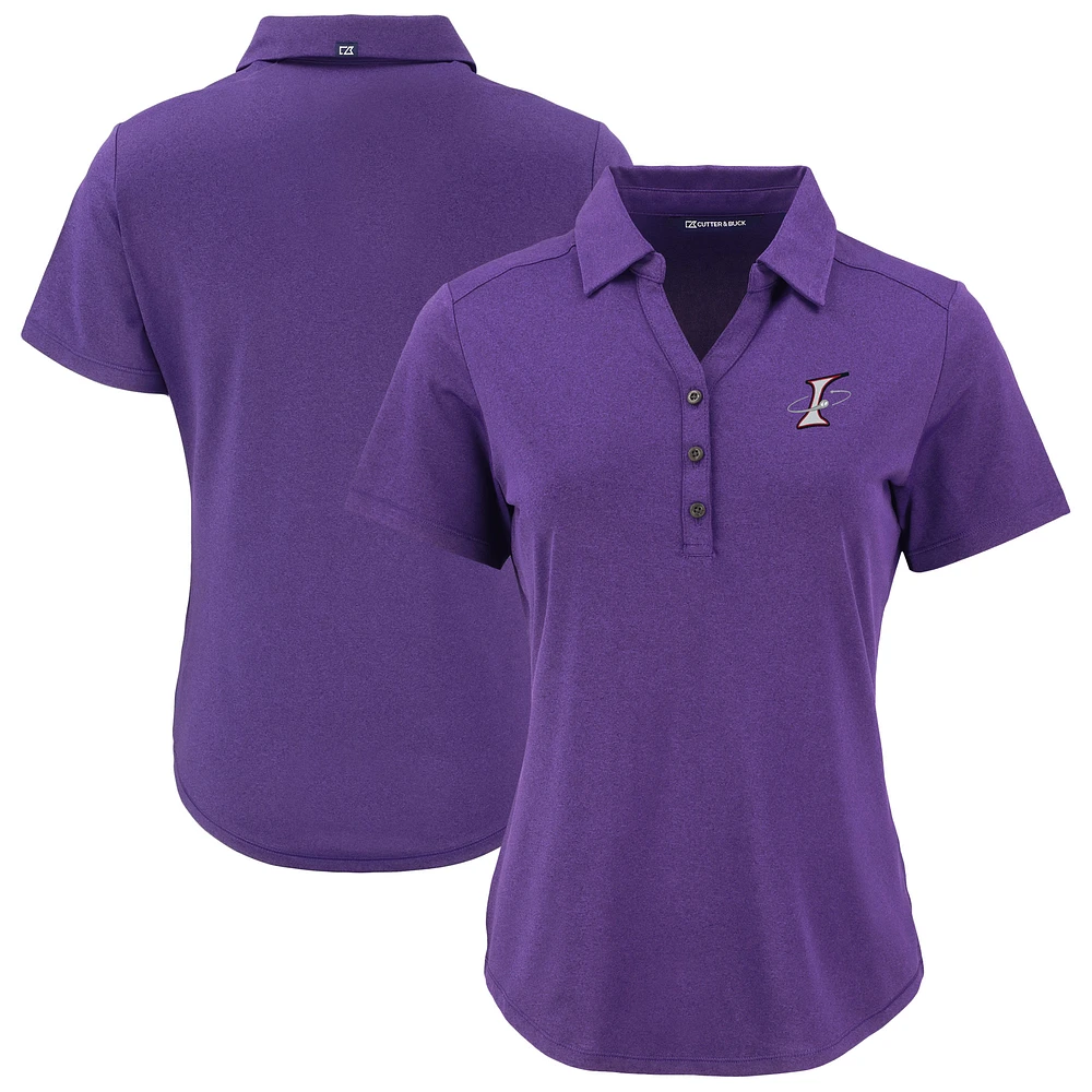 Women's Cutter & Buck Heather Purple Albuquerque Isotopes Forge Eco Stretch Recycled Polo
