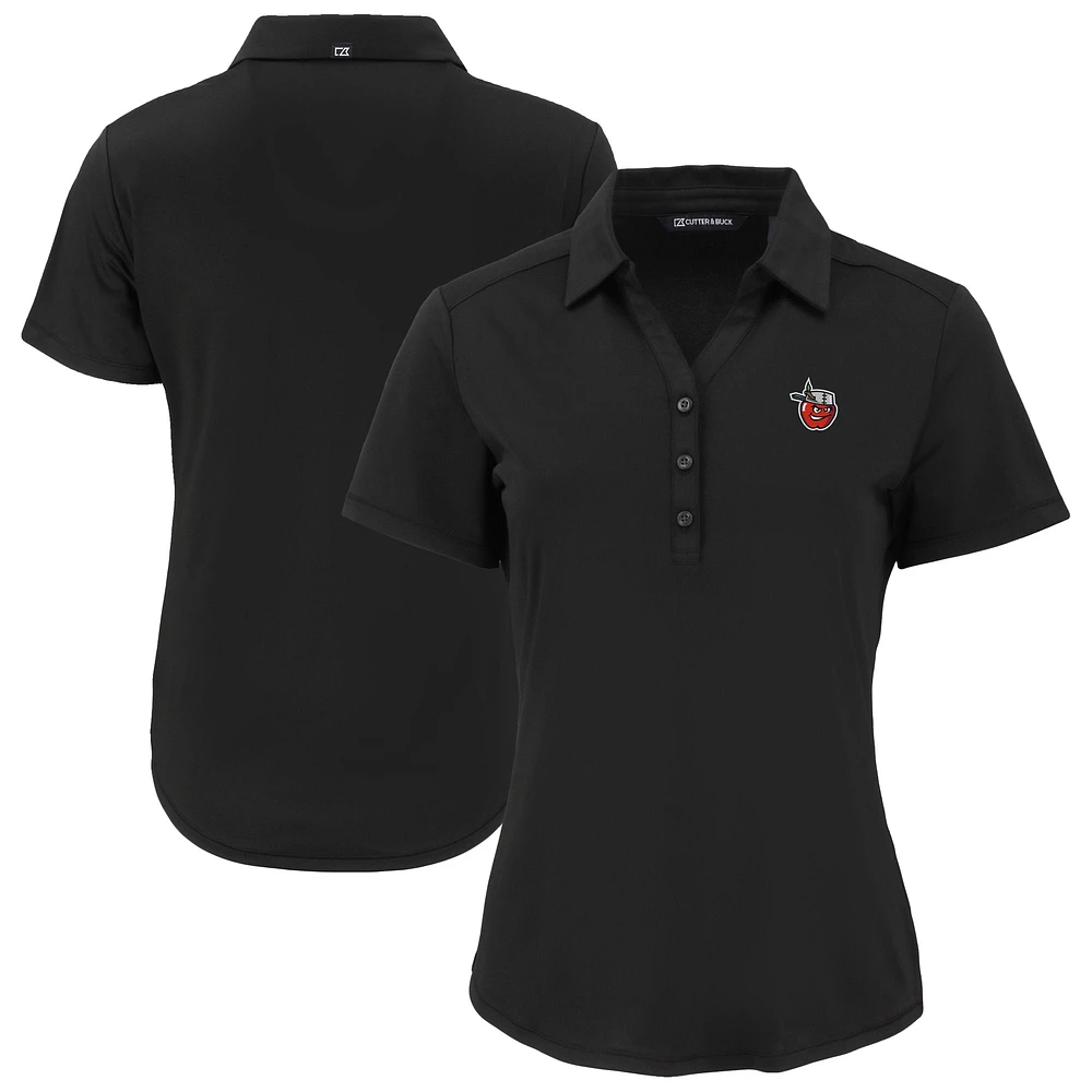 Women's Cutter & Buck Black Fort Wayne TinCaps Forge Eco Stretch Recycled Polo