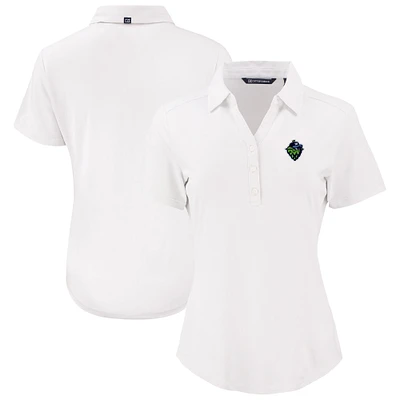 Women's Cutter & Buck White Hillsboro Hops Forge Eco Stretch Recycled Polo