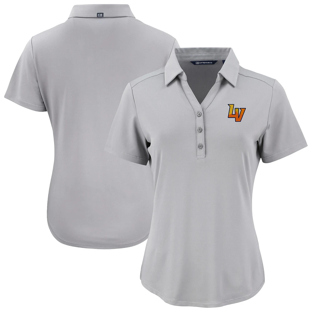 Women's Cutter & Buck Gray Las Vegas Aviators Forge Eco Stretch Recycled Polo
