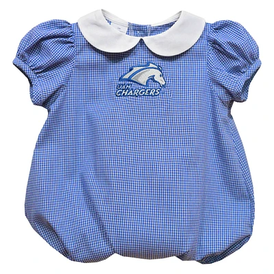 Girls Infant Vive La Fete  Blue UAH Chargers Puffy Bubble Dress