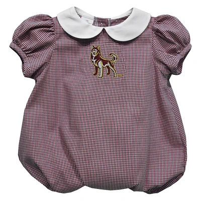 Girls Infant Vive La Fete Maroon Bloomsburg Huskies Puffy Bubble Dress