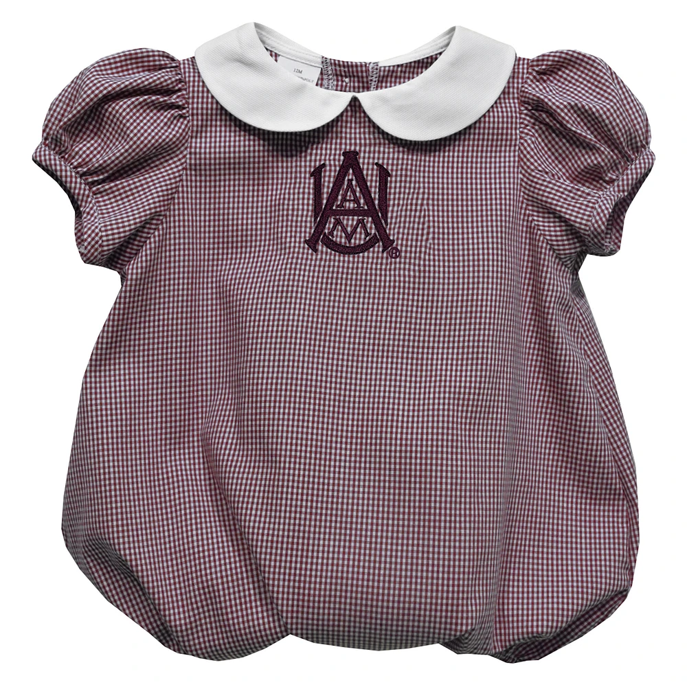 Girls Infant Vive La Fete Maroon Alabama A&M Bulldogs Puffy Bubble Dress