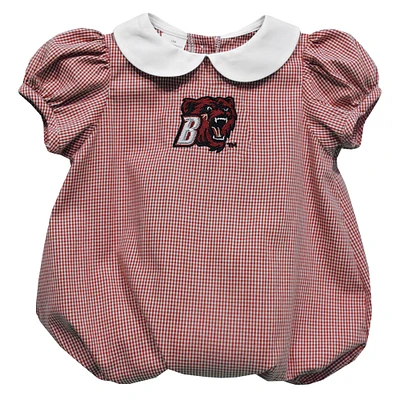 Girls Infant Vive La Fete Maroon Bridgewater State Bears Puffy Bubble Dress