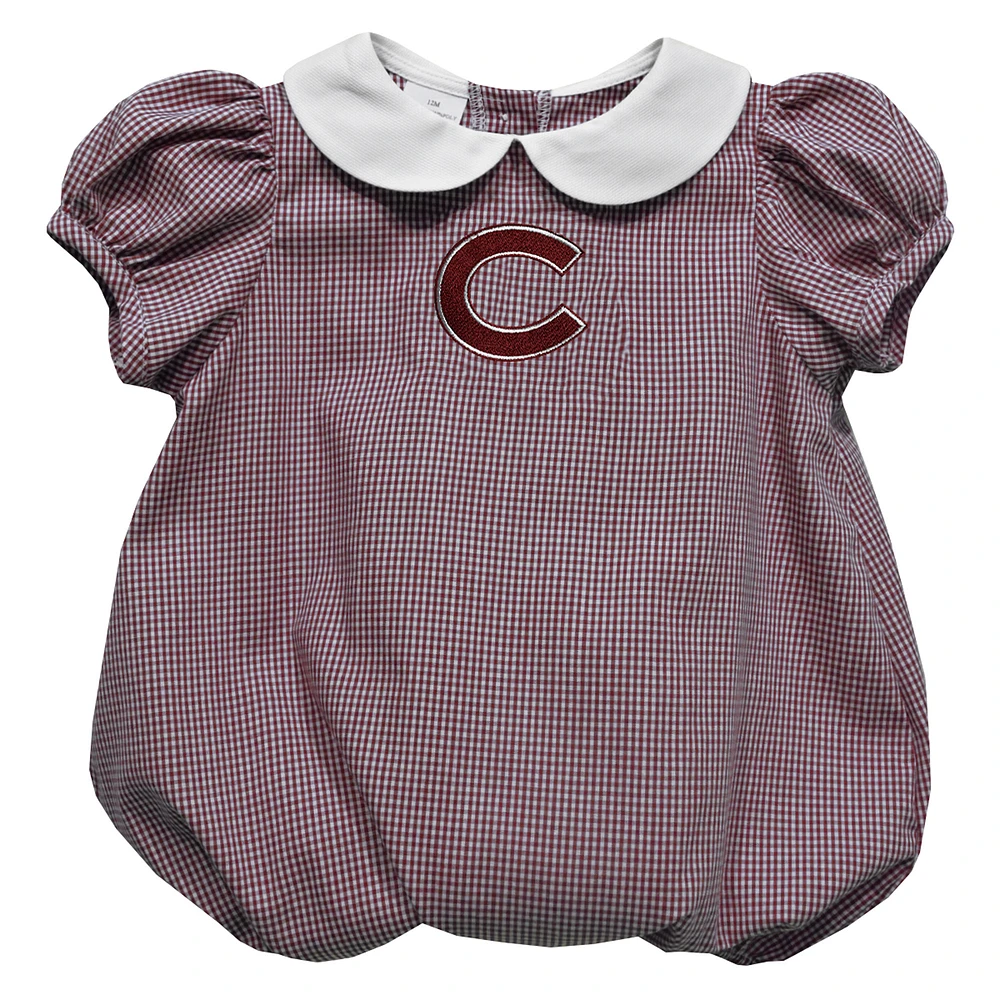 Girls Infant Vive La Fete Maroon Colgate Raiders Puffy Bubble Dress