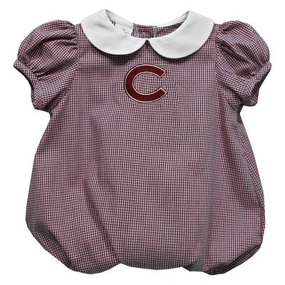 Girls Infant Vive La Fete Maroon Colgate Raiders Puffy Bubble Dress