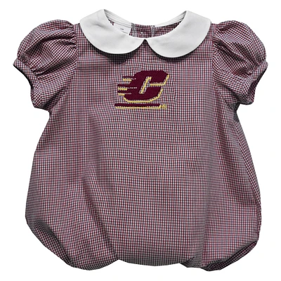 Girls Infant Vive La Fete Maroon Central Michigan Chippewas Puffy Bubble Dress